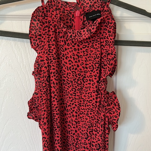 Who What Wear Red Cheetah Dress - Picture 4 of 7